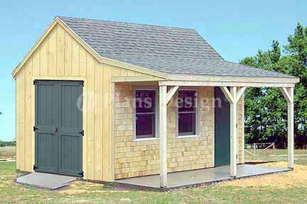 Cottage Shed with Porch Plans